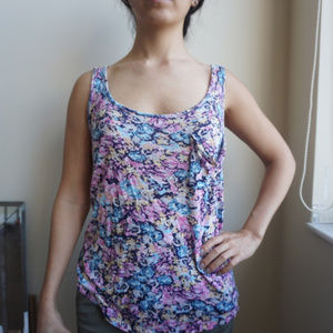 Forever 21 Floral Print Sleeveless Tank Top